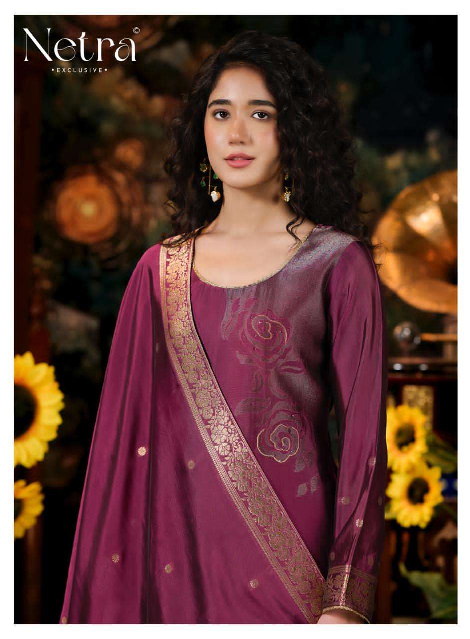 Netra Exclusive Hiva Woven Silk Jacquard Pakistani Suit