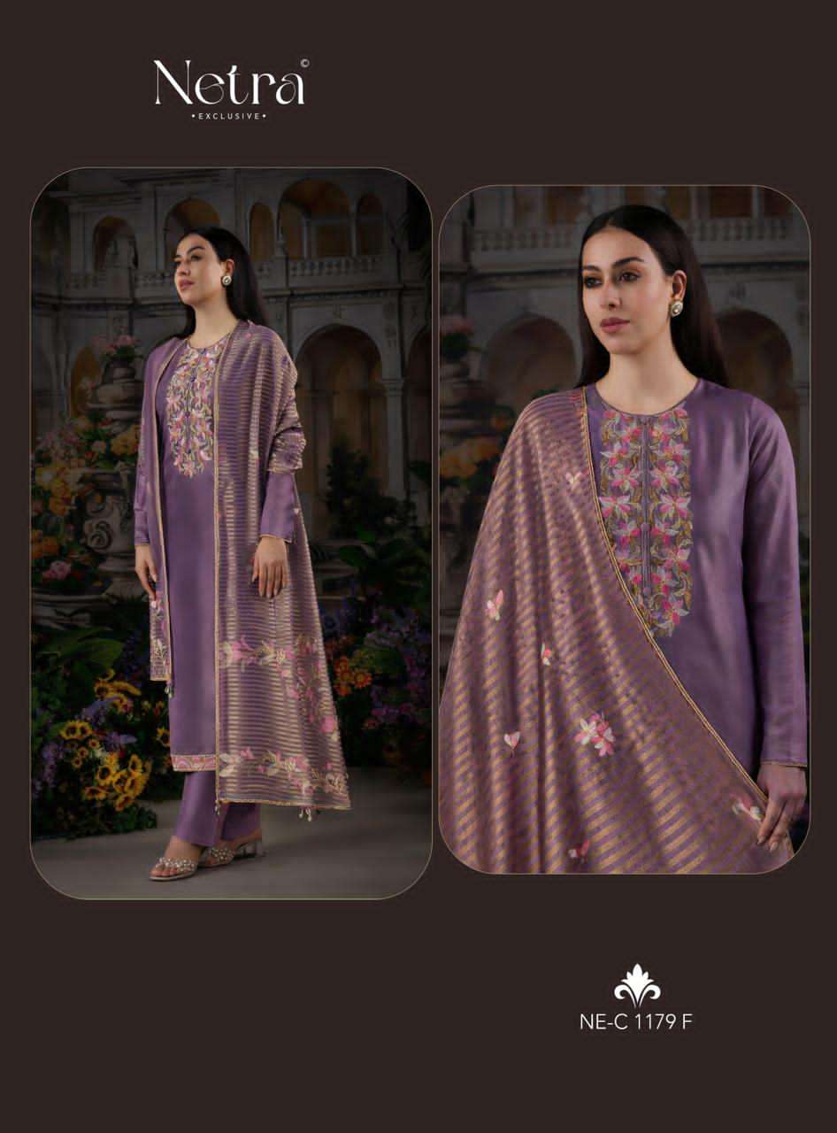 Netra Vama Pure Bemberg Gadwal Silk Dress Material