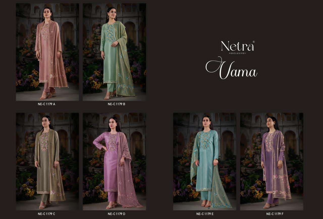 Netra Vama Pure Bemberg Gadwal Silk Dress Material