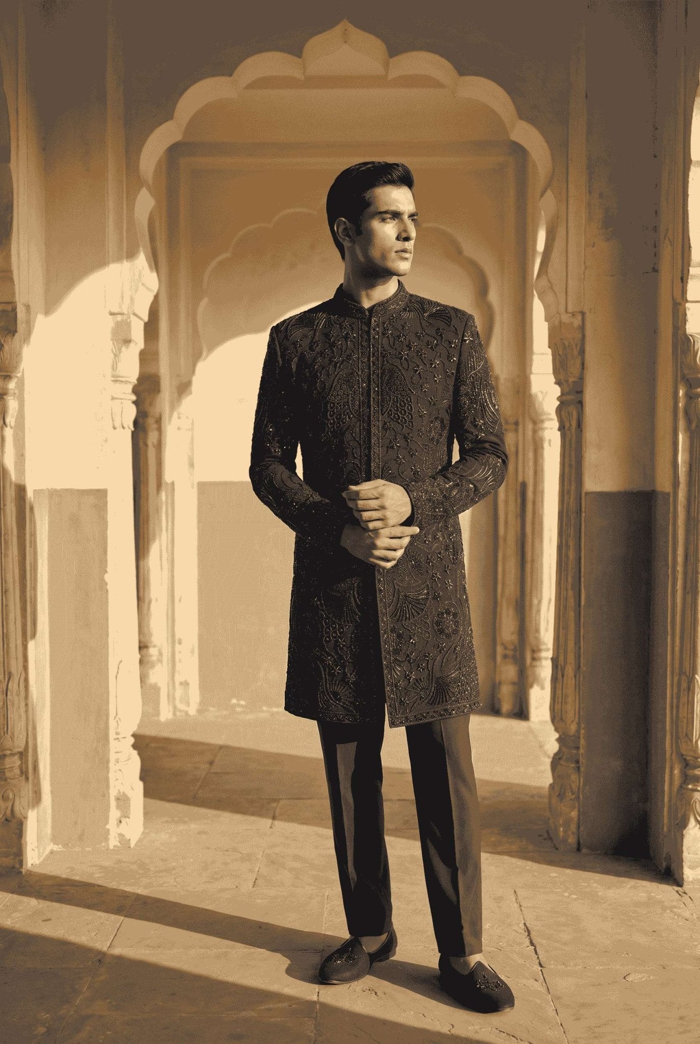OUTLUK Wedding Vol-144 Armani Embroidered Kurta Set - Amrah Wholesale