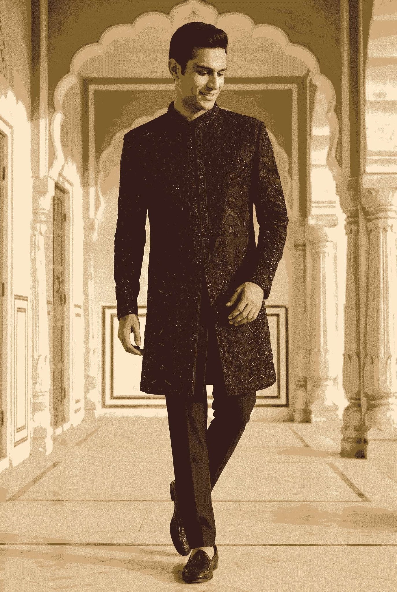 OUTLUK Wedding Vol-144 Armani Embroidered Kurta Set - Amrah Wholesale