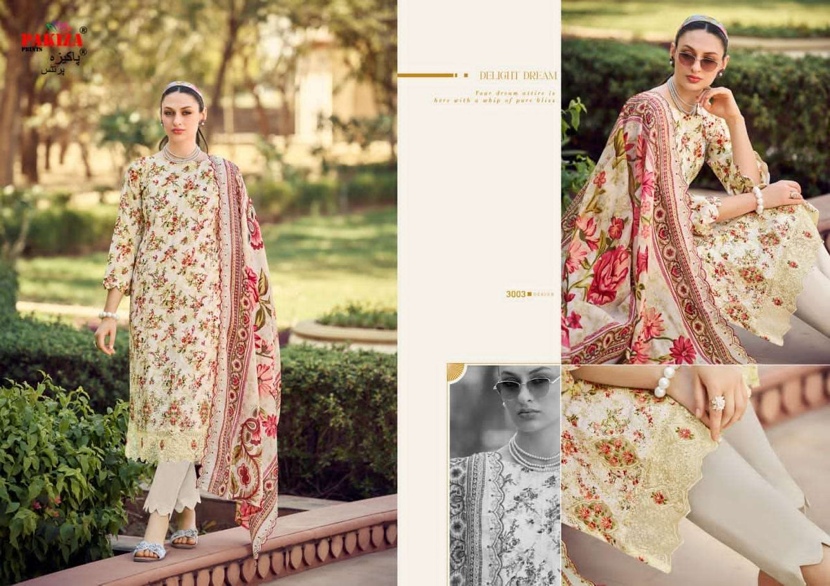 Pakiza Prints Haya Vol 30 Kashmiri Style Lawn Cotton Suit - Amrah Wholesale