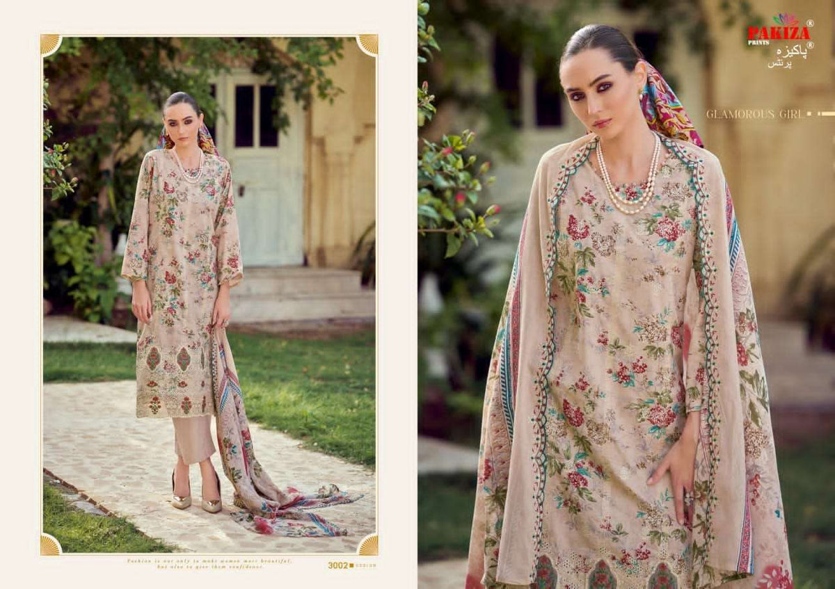 Pakiza Prints Haya Vol 30 Kashmiri Style Lawn Cotton Suit - Amrah Wholesale