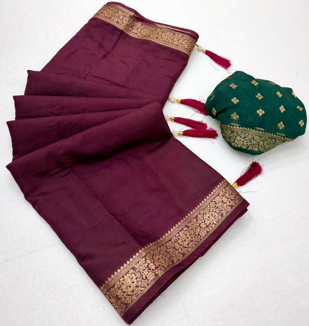 Rajyog Indu Vol 2 Cotton Viscose Zari Weaving Saree