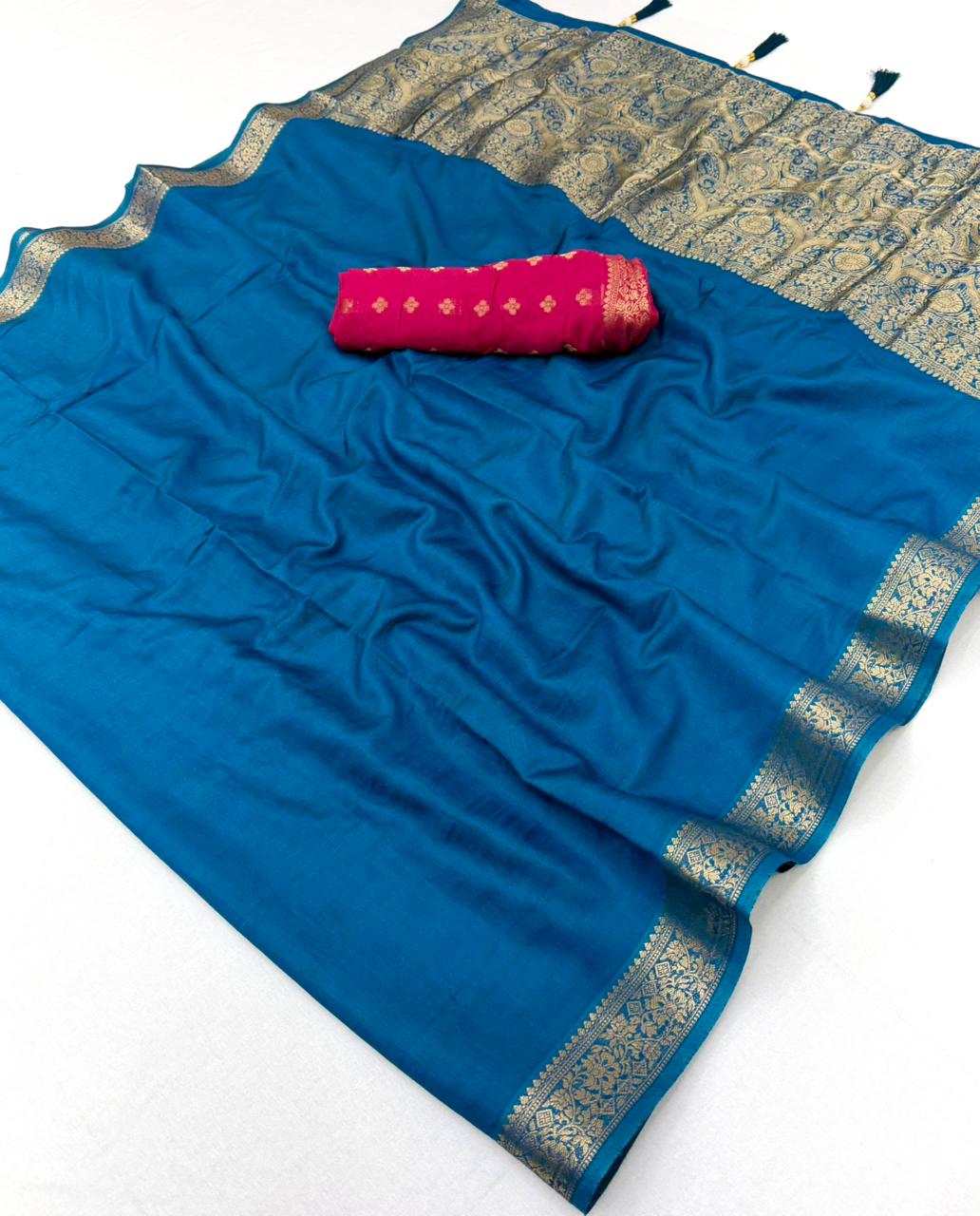 Rajyog Indu Vol 2 Cotton Viscose Zari Weaving Saree