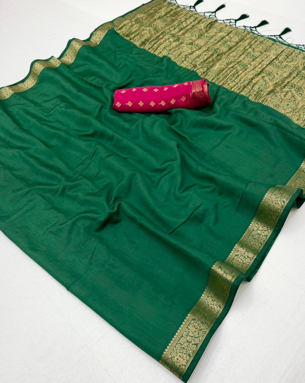 Rajyog Indu Vol 2 Cotton Viscose Zari Weaving Saree