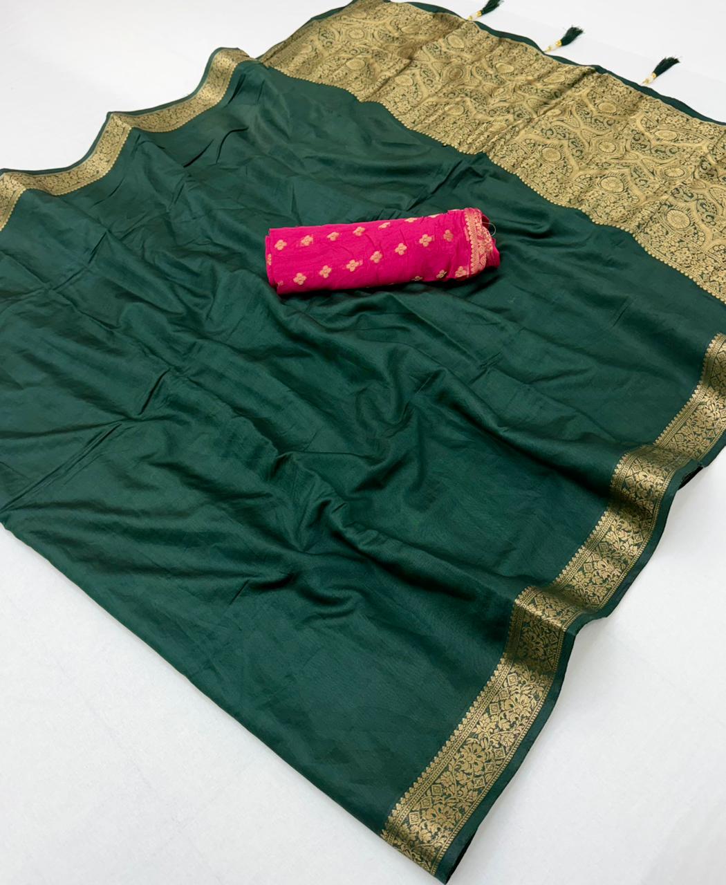 Rajyog Indu Vol 2 Cotton Viscose Zari Weaving Saree