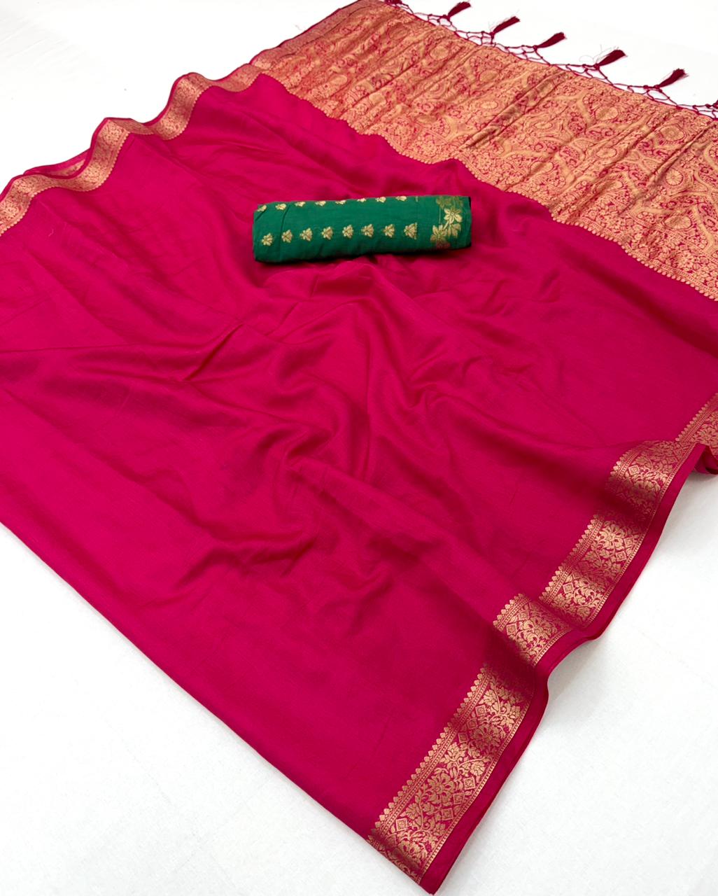 Rajyog Indu Vol 2 Cotton Viscose Zari Weaving Saree
