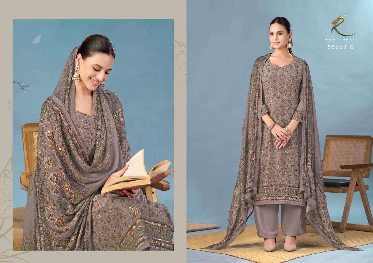 Rakhi Fashion Glimpse Of Andaaz 55667 Viscose Modal Dress Material - Amrah Wholesale