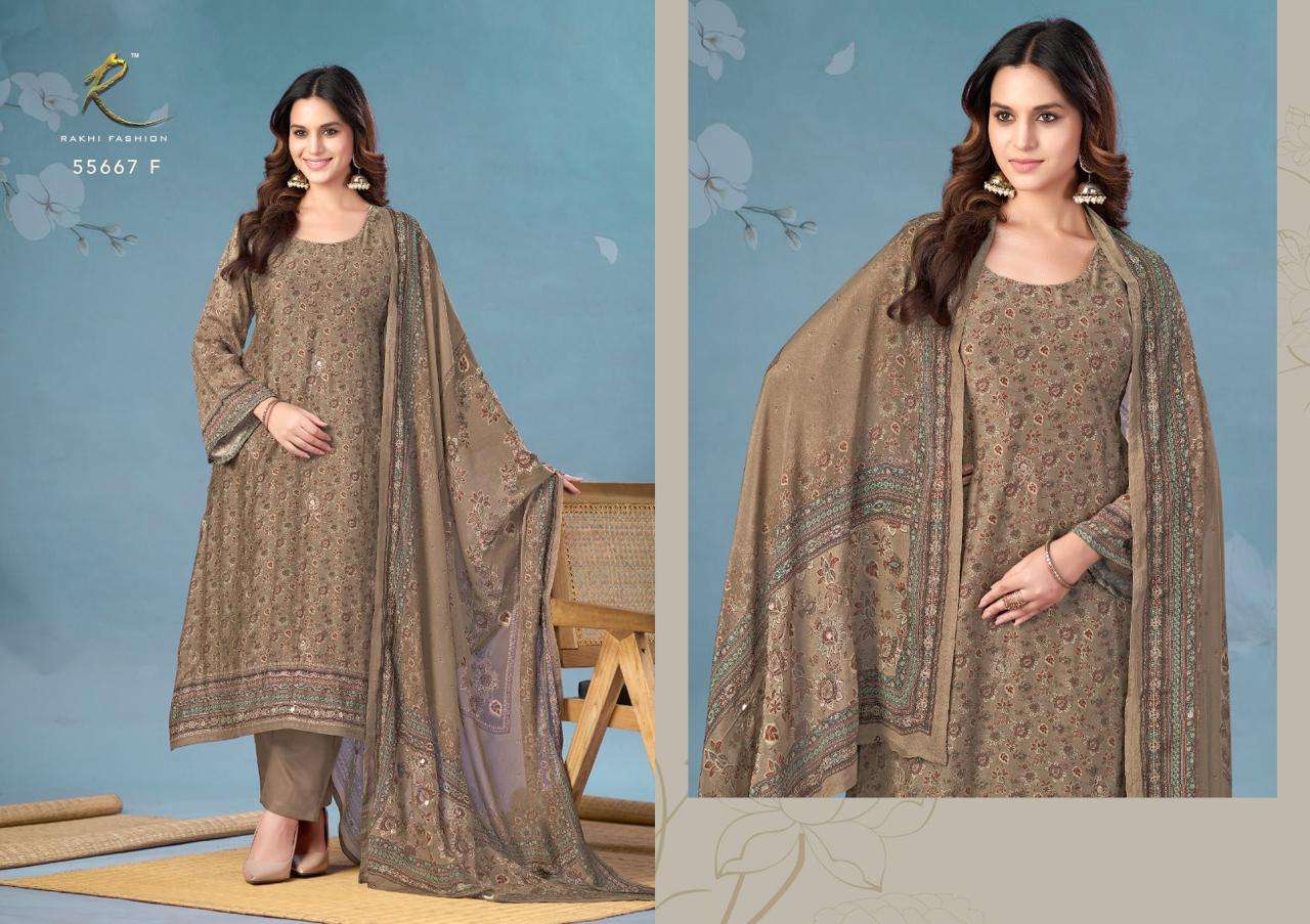 Rakhi Fashion Glimpse Of Andaaz 55667 Viscose Modal Dress Material - Amrah Wholesale