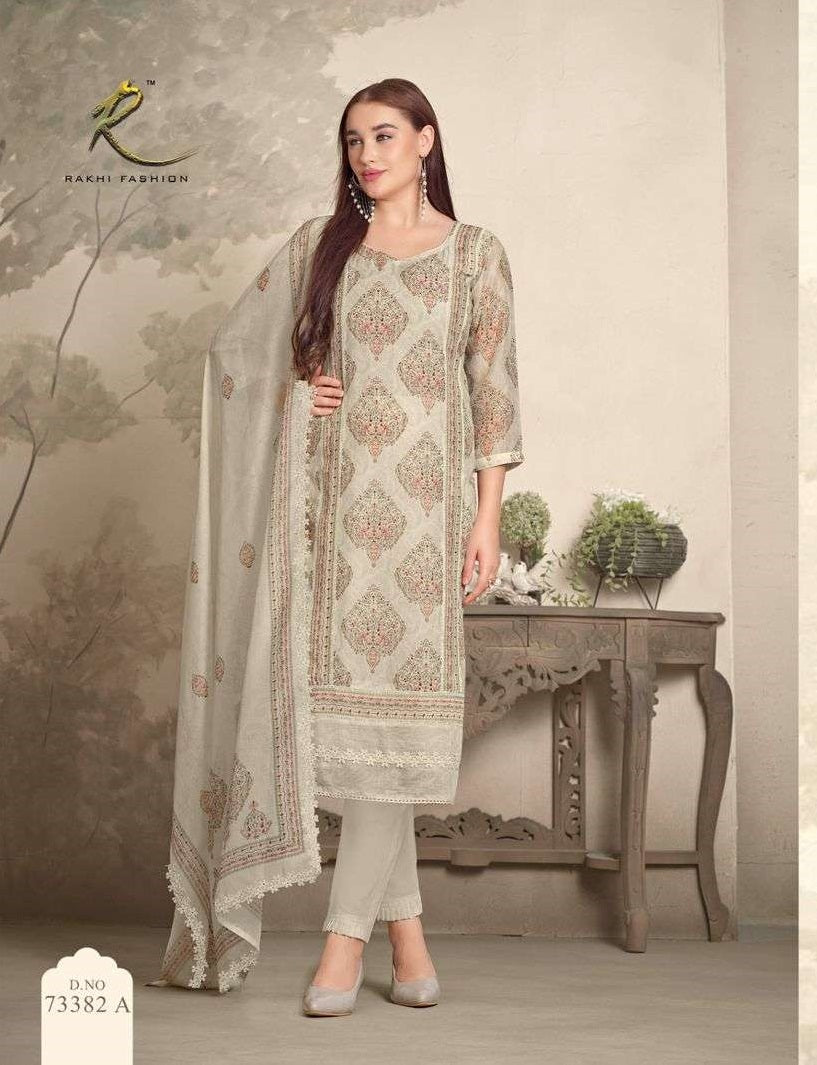 Rakhi Fashion Summer Fragrance 73382 Salwar Suit Set Wholesale Catalogue - Amrah Wholesale