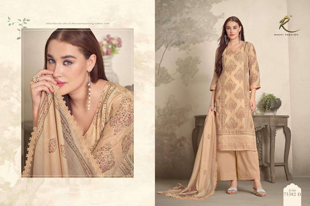 Rakhi Fashion Summer Fragrance 73382 Salwar Suit Set Wholesale Catalogue - Amrah Wholesale