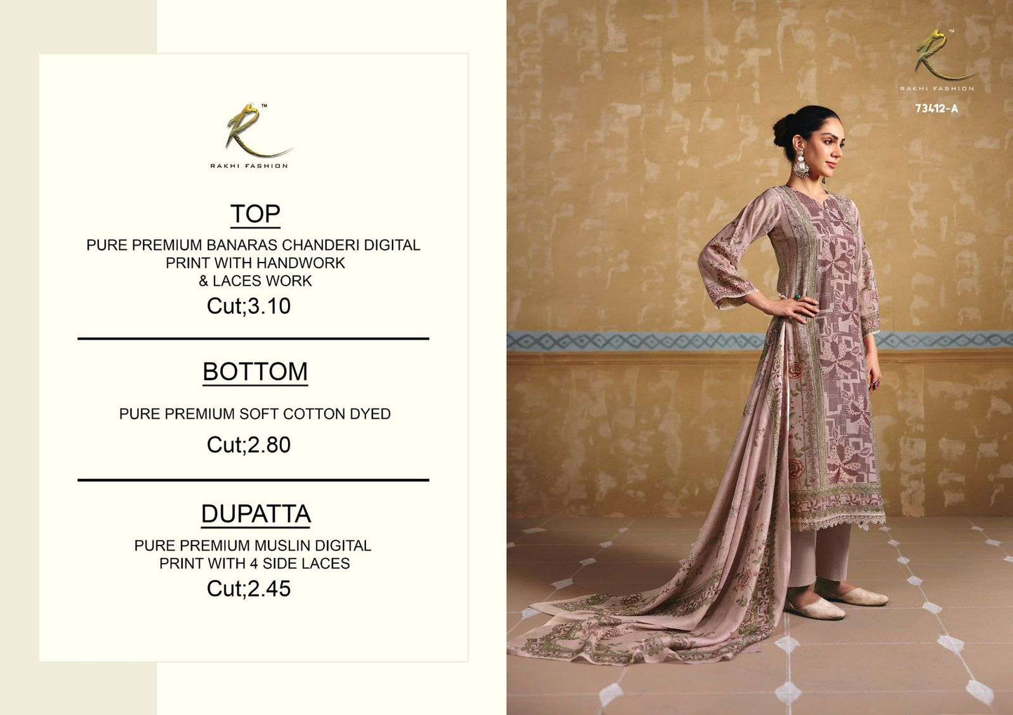 Rakhi Fashion Summer Galaxy 73142 Banarasi Chanderi Dress Material Wholesale - Amrah Wholesale