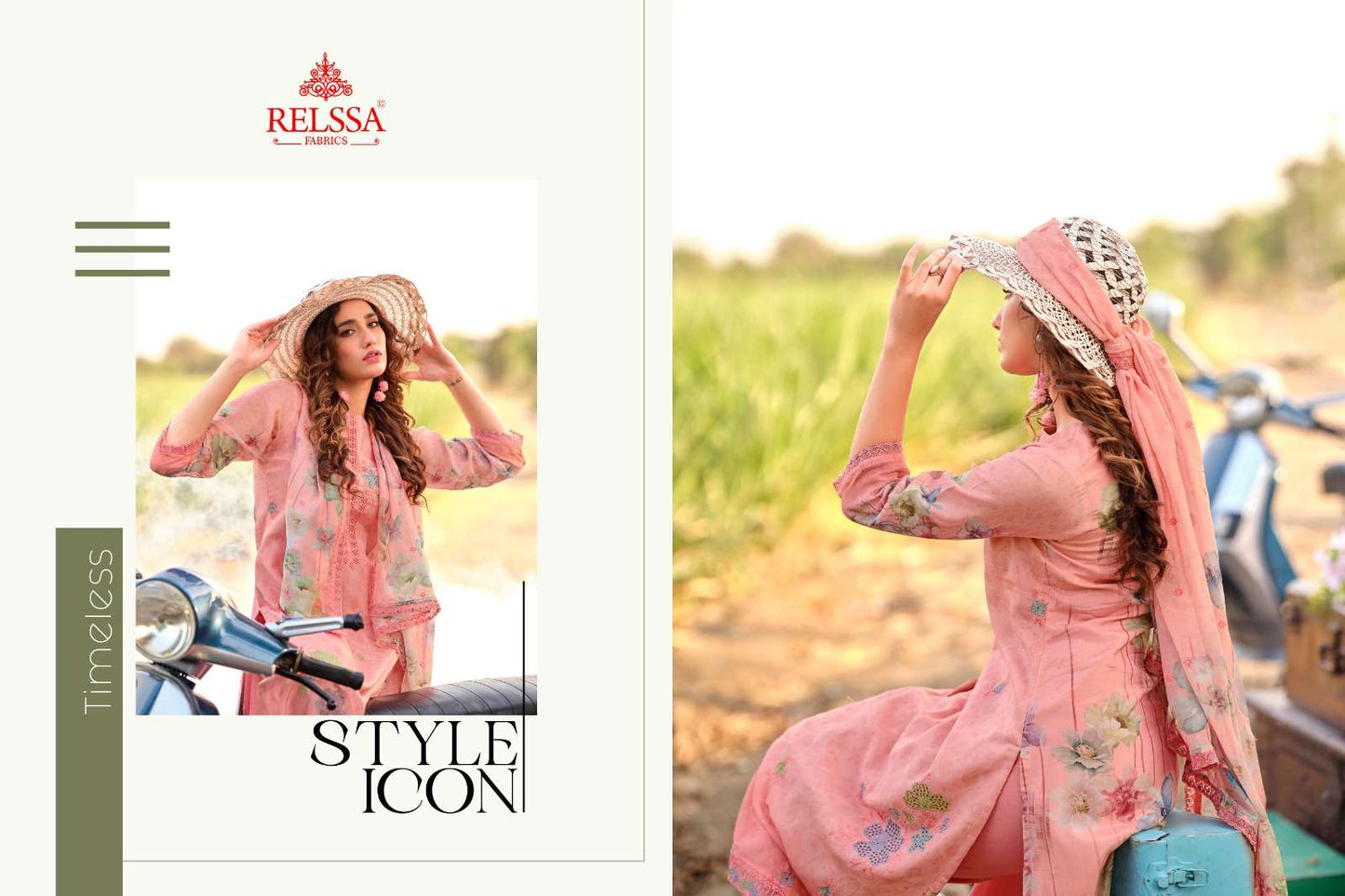 Relssa Fabrics Akira Superior Cotton Embroidered Dress Material