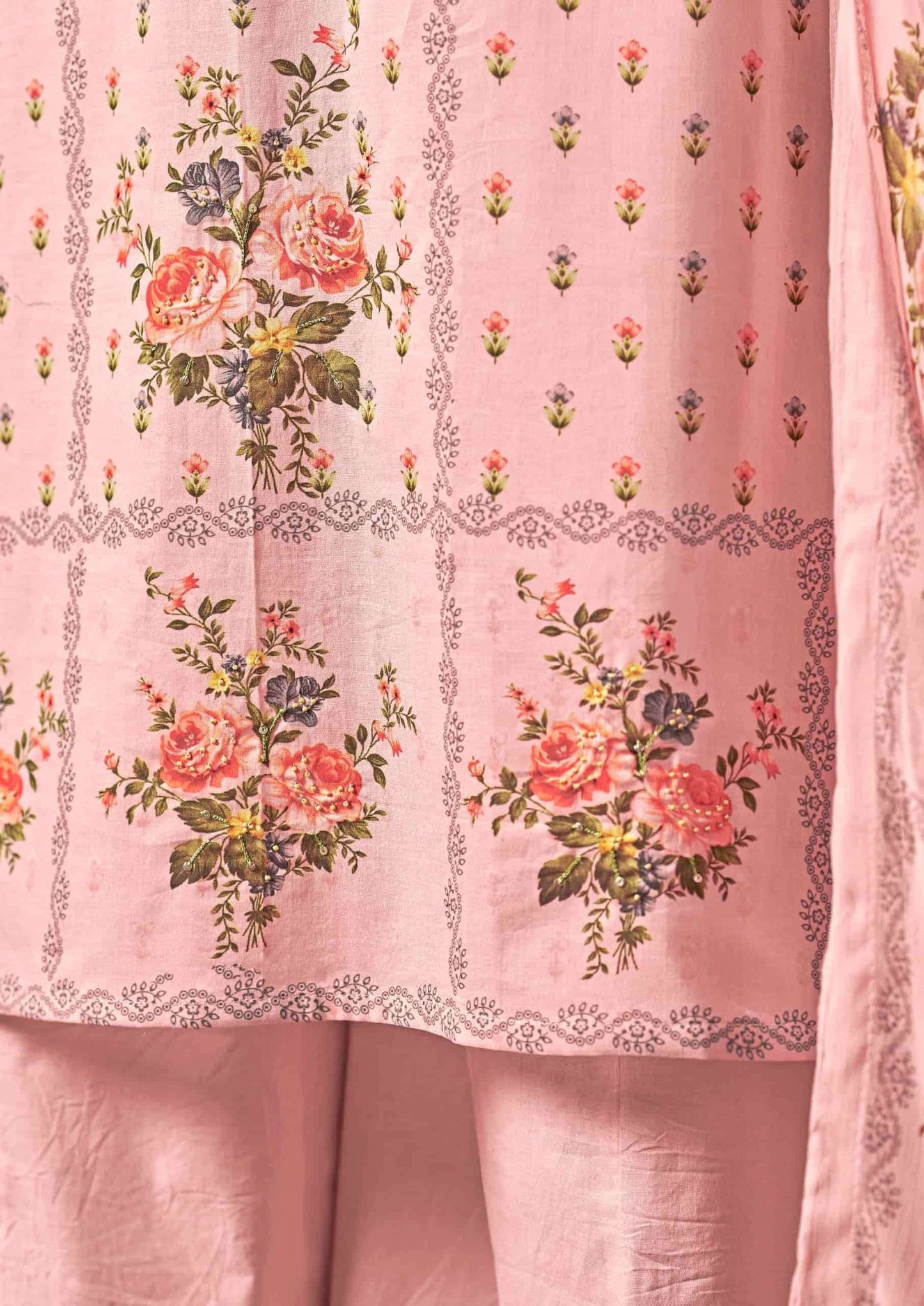 Relssa Fabrics Aliza Cotton Lawn Handwork Dress Material - Amrah Wholesale