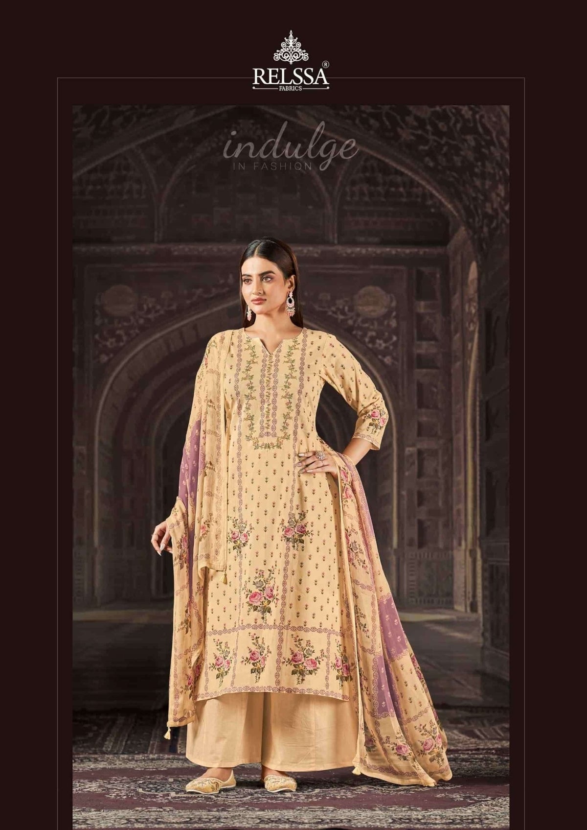 Relssa Fabrics Aliza Cotton Lawn Handwork Dress Material - Amrah Wholesale