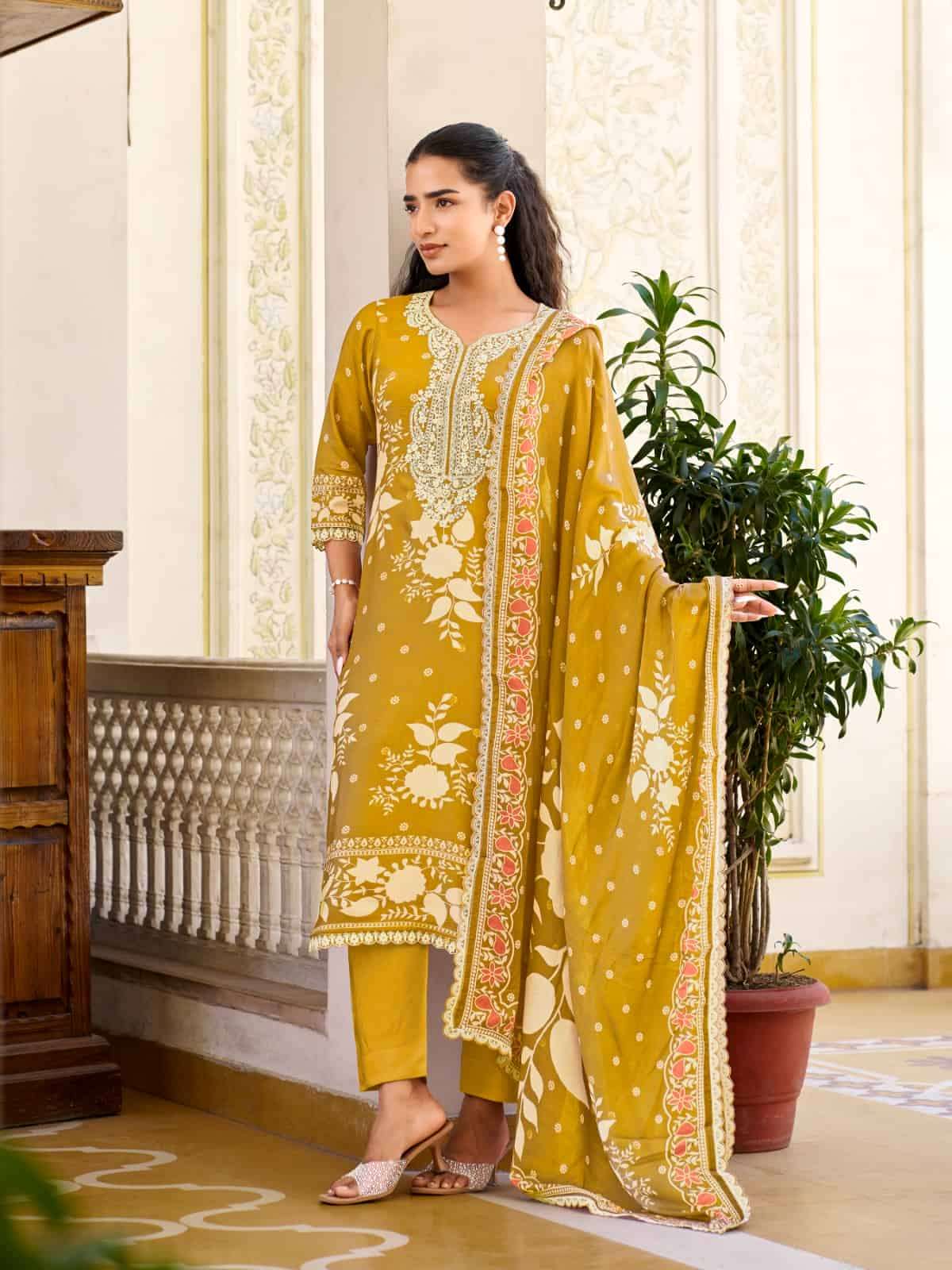Relssa Fabrics Grisha Vol 4 Masakali Embroidered Dress Material - Amrah Wholesale