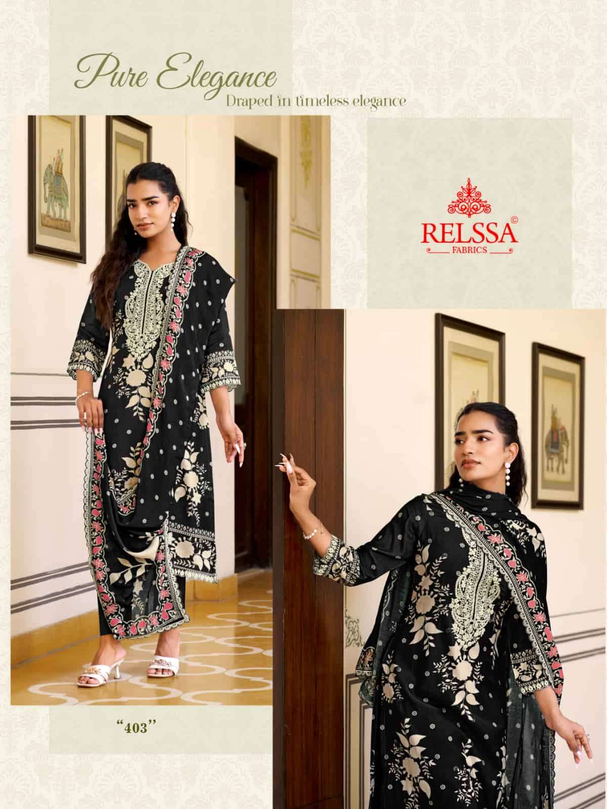 Relssa Fabrics Grisha Vol 4 Masakali Embroidered Dress Material - Amrah Wholesale