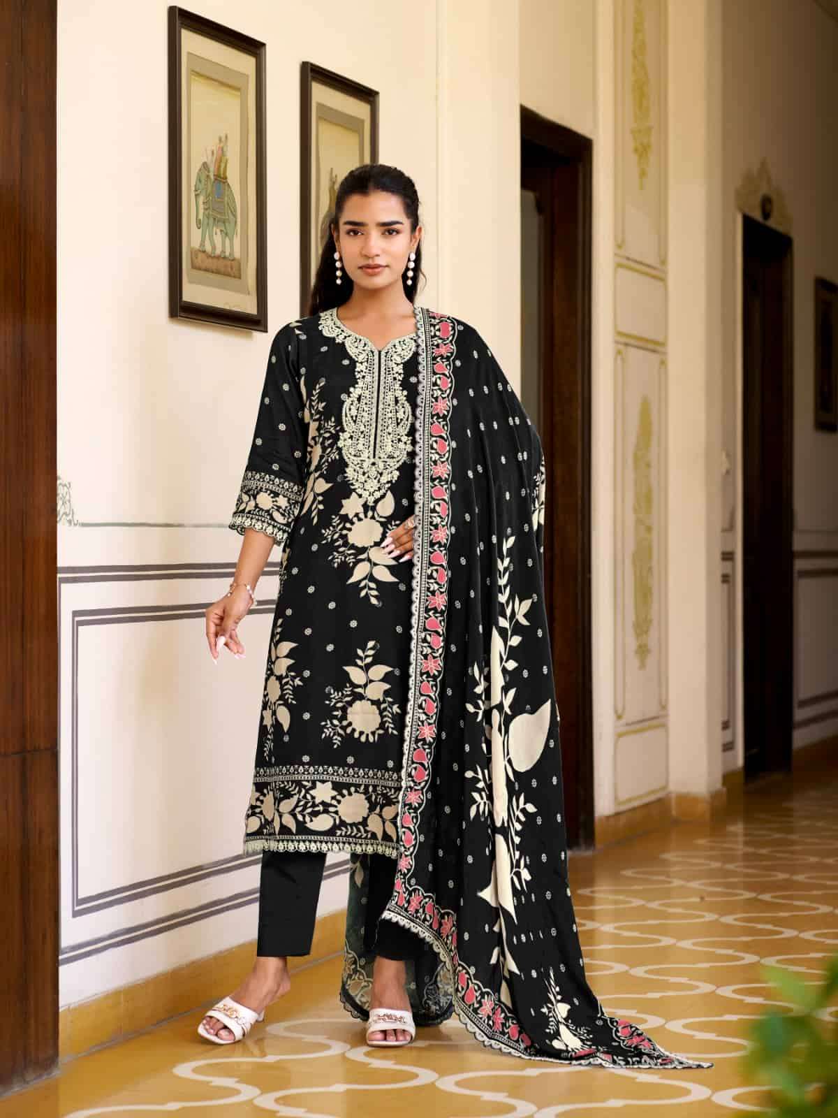 Relssa Fabrics Grisha Vol 4 Masakali Embroidered Dress Material - Amrah Wholesale