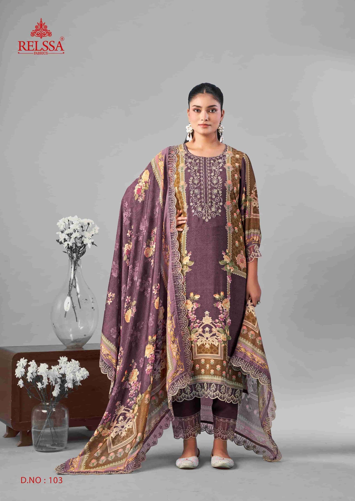 Relssa Fabrics Ombre Vol 1 Premium Masakali Fancy Dress Material