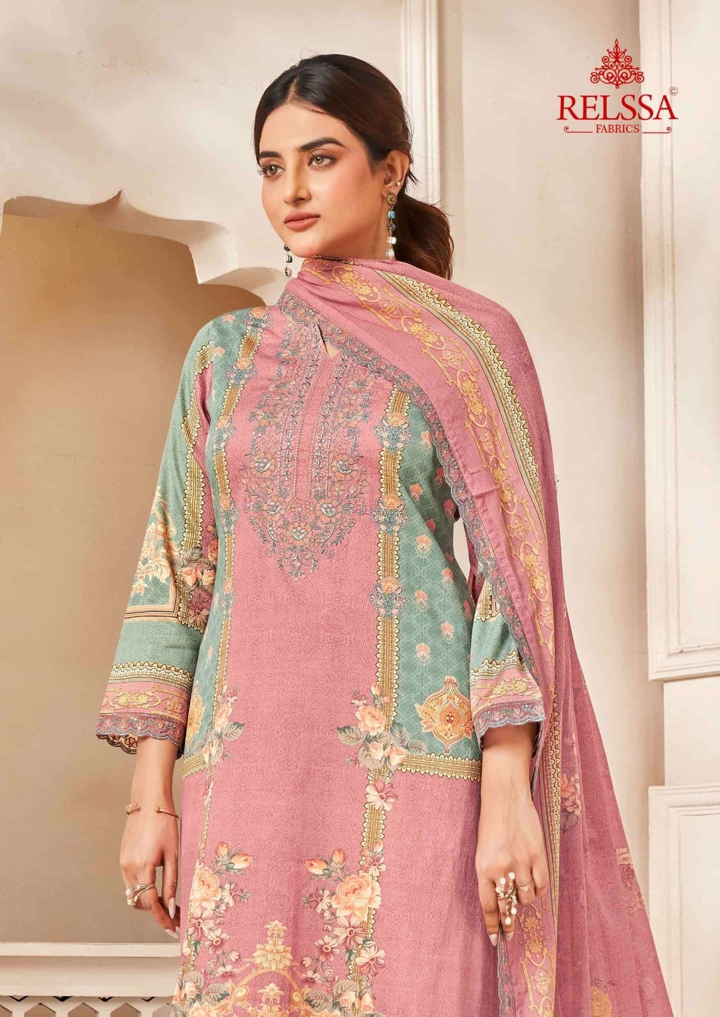 Relssa Fabrics Ombre Vol 2 Premium Giza Satin Dress Material - Amrah Wholesale