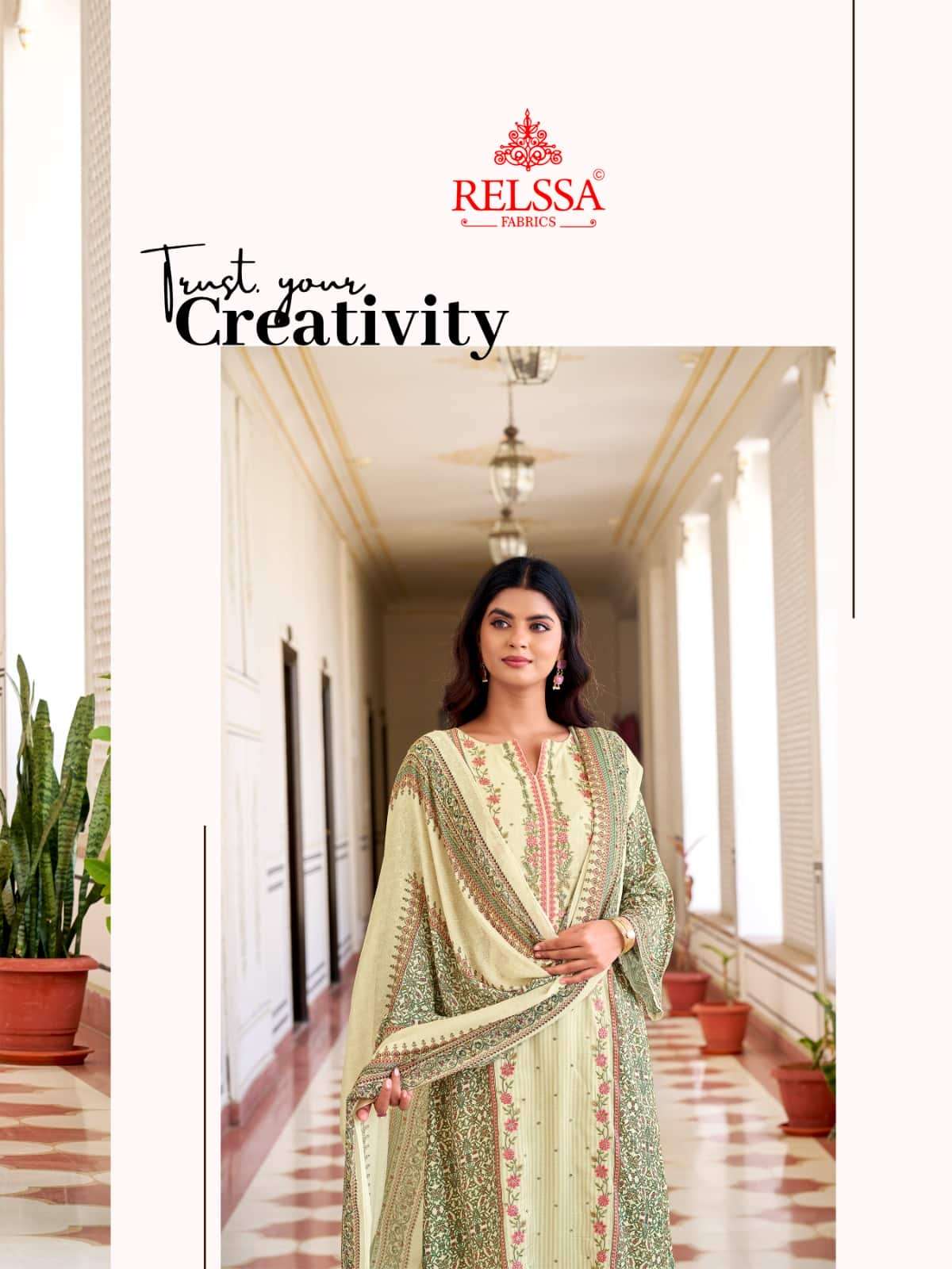 Relssa Fabrics Rooz Vol 2 Fancy Muslin Embroidered Dress Material - Amrah Wholesale