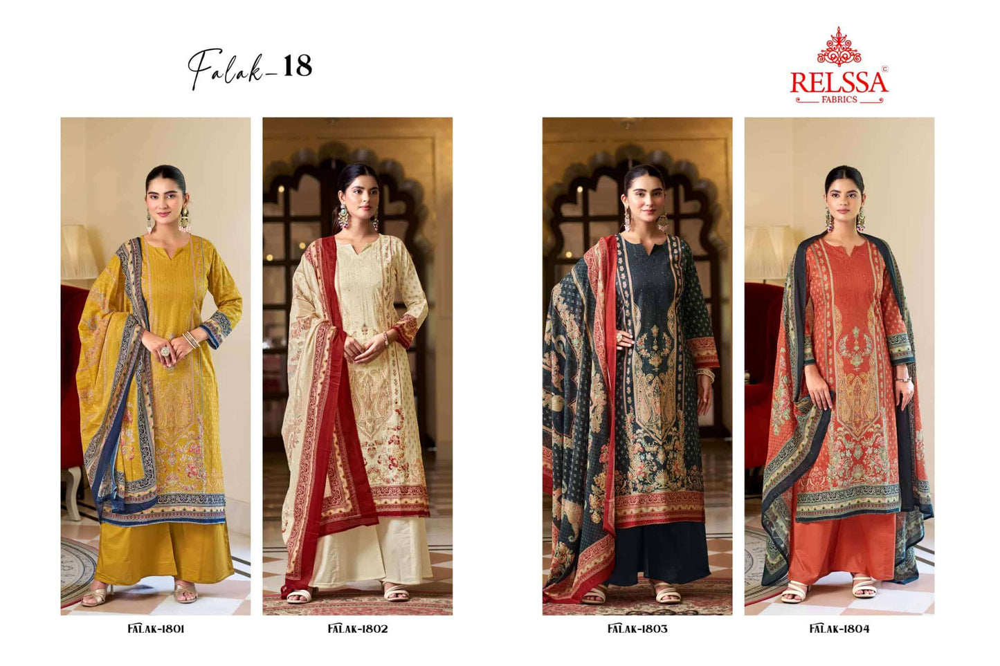 Relssa Falak Vol 18 Superior Cotton Embroidered Dress Material