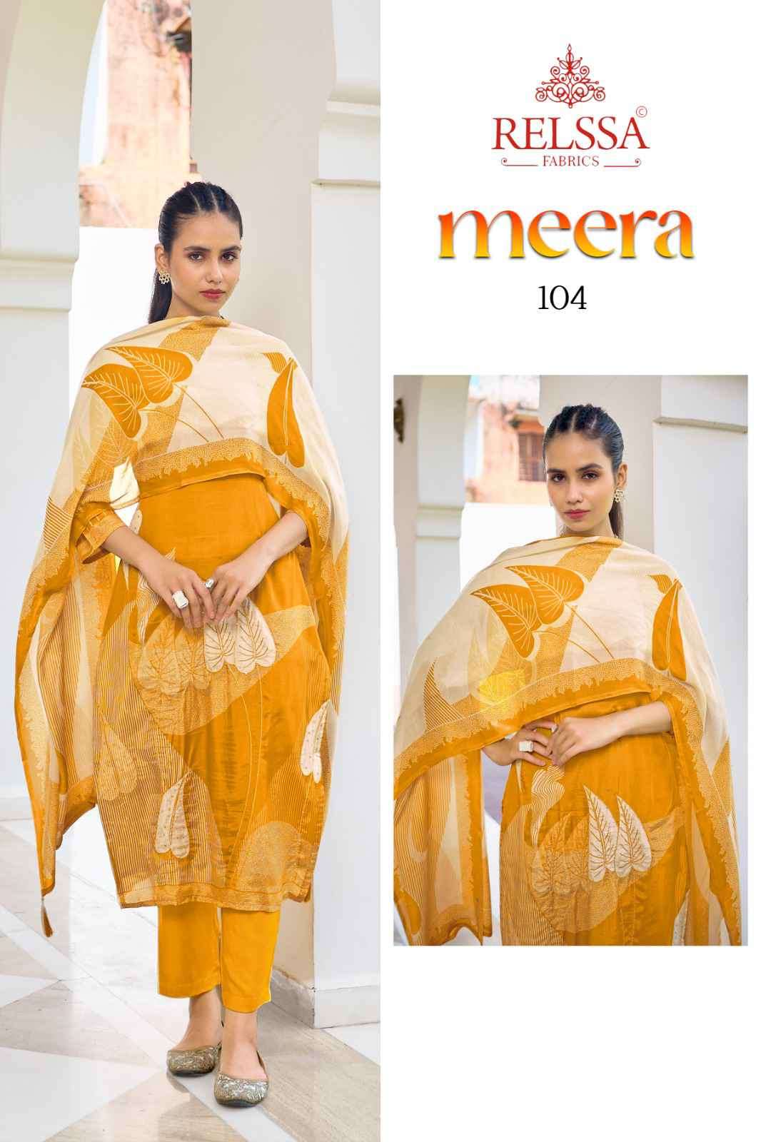 Relssa Fabrics Meera Makali Handwork Designer Salwar Suit Set