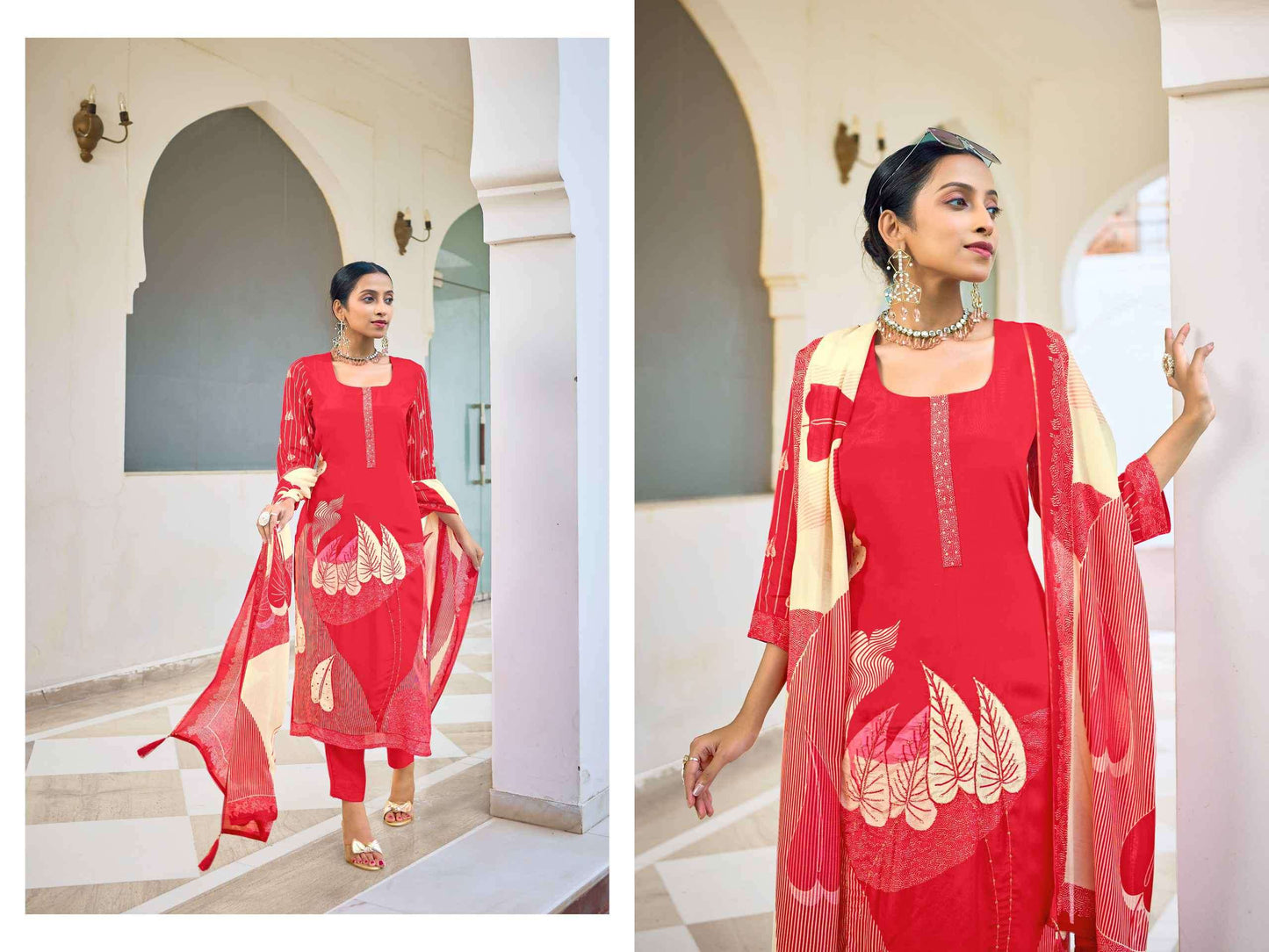 Relssa Fabrics Meera Makali Handwork Designer Salwar Suit Set
