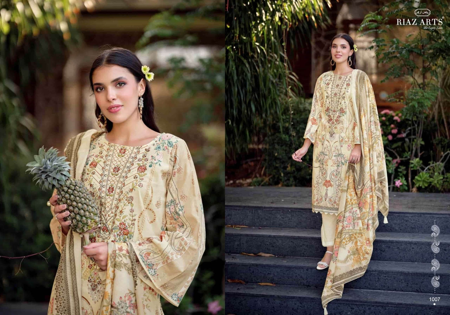 Riaz Arts Musafir Vol 44 Pure Cotton Dress Material - Amrah Wholesale