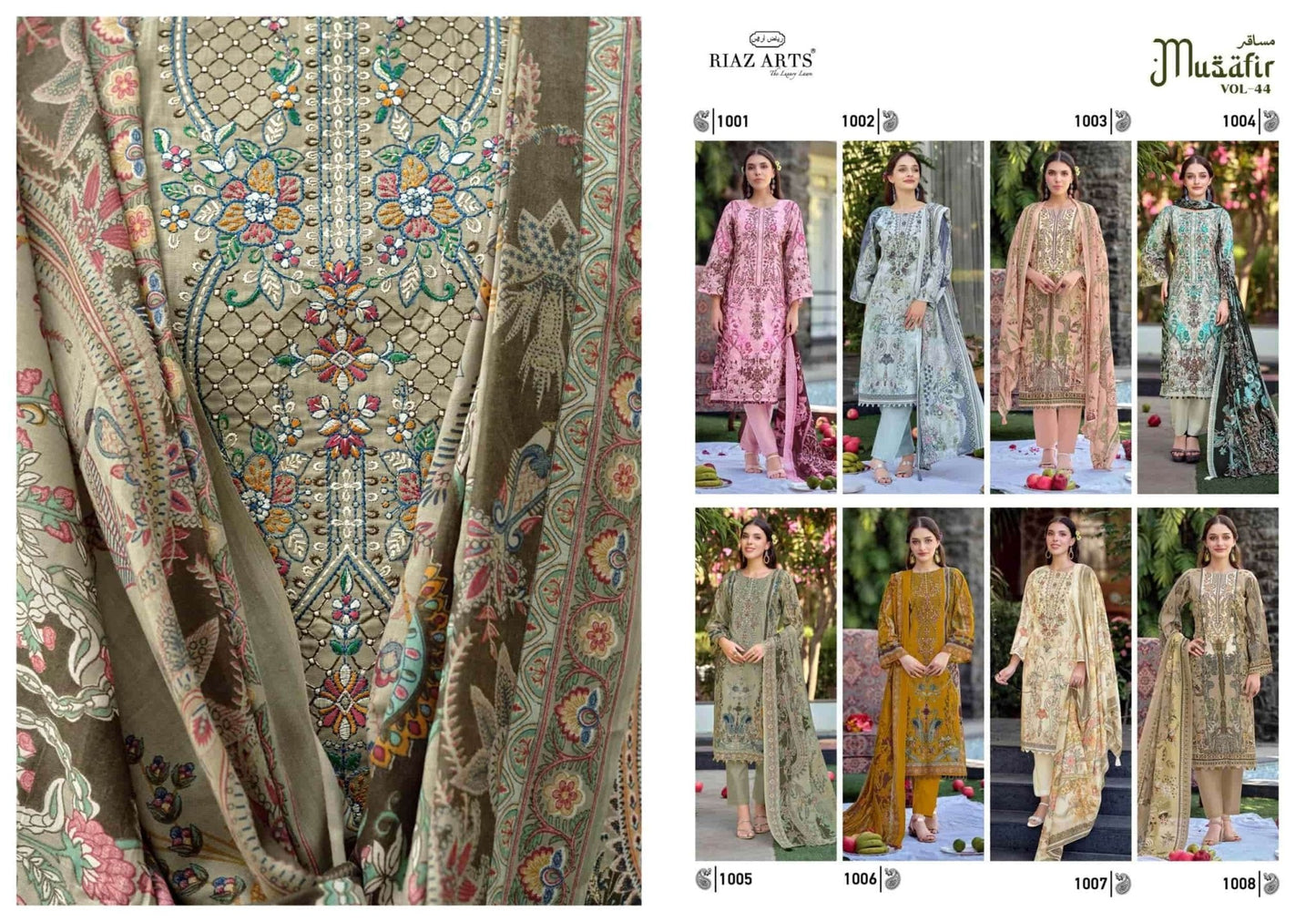Riaz Arts Musafir Vol 44 Pure Cotton Dress Material - Amrah Wholesale