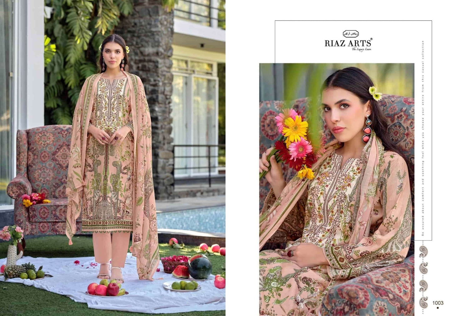 Riaz Arts Musafir Vol 44 Pure Cotton Dress Material - Amrah Wholesale