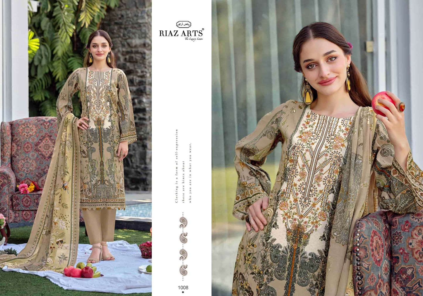 Riaz Arts Musafir Vol 44 Pure Cotton Dress Material