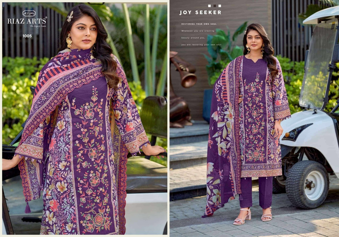 Riaz Arts Nawazish Vol 3 Lawn Cotton Heavy Embroidered Pakistani Suit - Amrah Wholesale