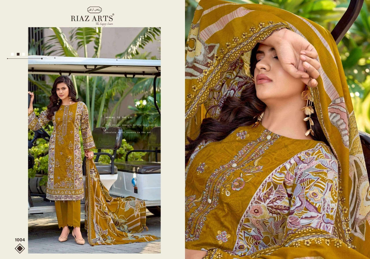 Riaz Arts Nawazish Vol 3 Lawn Cotton Heavy Embroidered Pakistani Suit - Amrah Wholesale