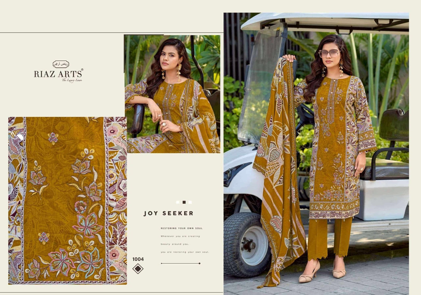 Riaz Arts Nawazish Vol 3 Lawn Cotton Heavy Embroidered Pakistani Suit - Amrah Wholesale