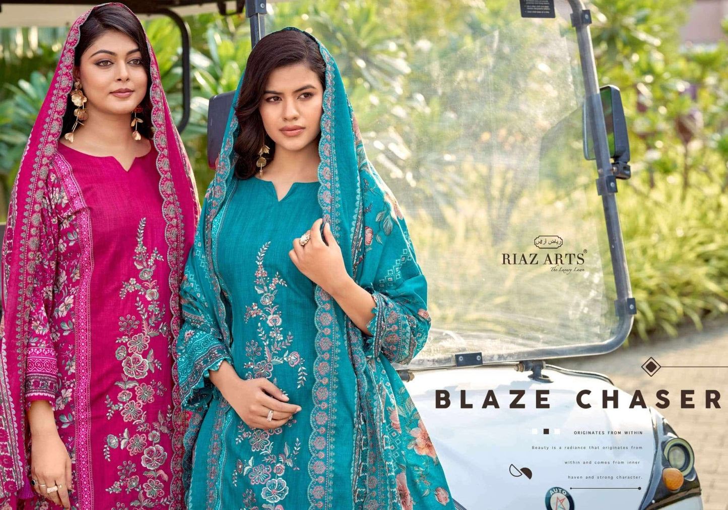 Riaz Arts Nawazish Vol 3 Lawn Cotton Heavy Embroidered Pakistani Suit - Amrah Wholesale
