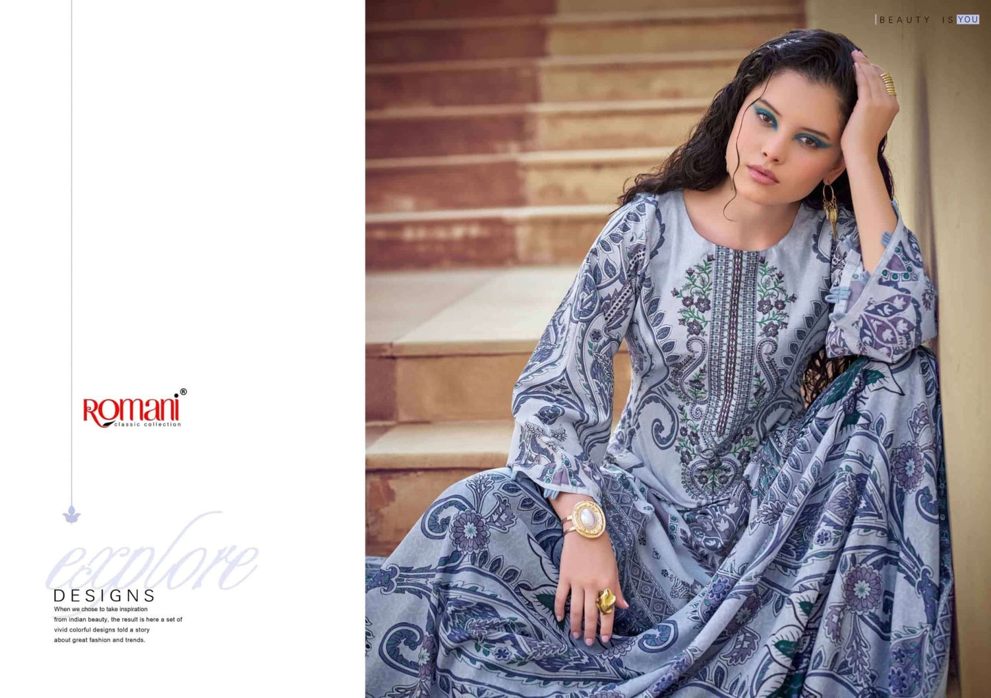 Romani Needle Wonder Vol 14 Premium Soft Cotton Dress Material - Amrah Wholesale