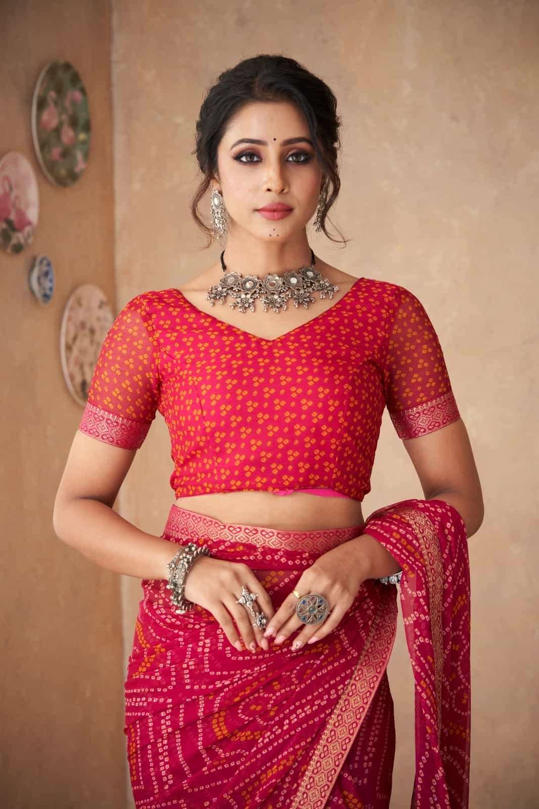 Ruchi Saree Simayaa Vol 18 Chiffon Bandhani Saree - Amrah Wholesale