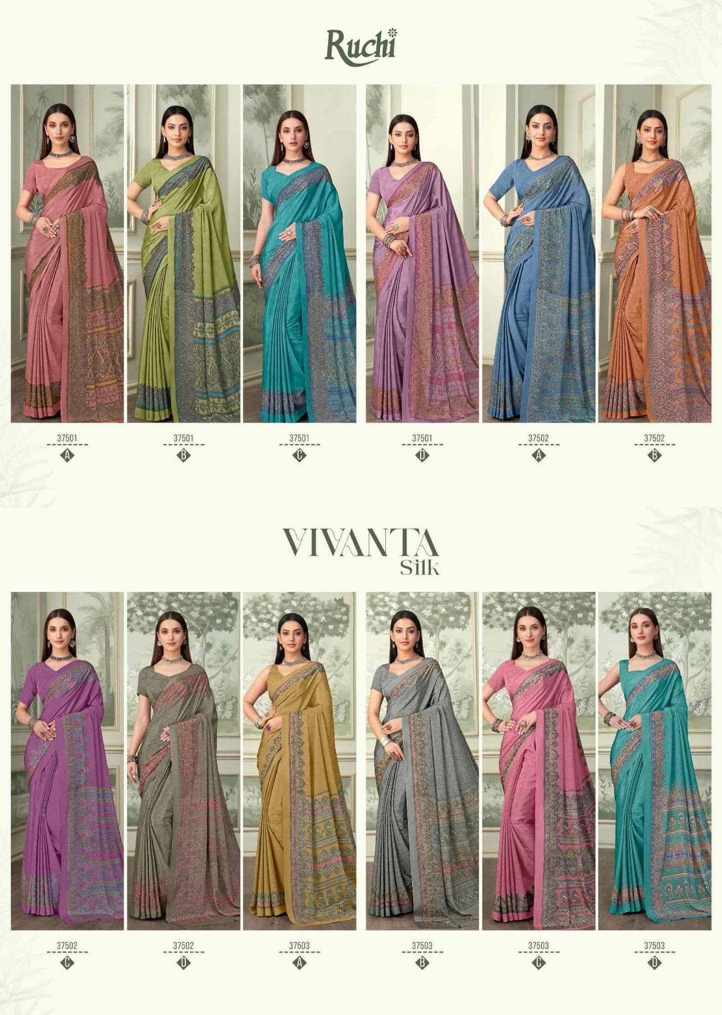Ruchi Saree Vedanta Silk Vol 37 Premium Silk Crepe Saree Collection