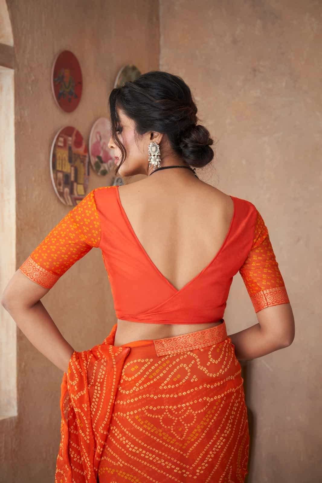 Ruchi Saree Simayaa Vol 18 Chiffon Bandhani Saree