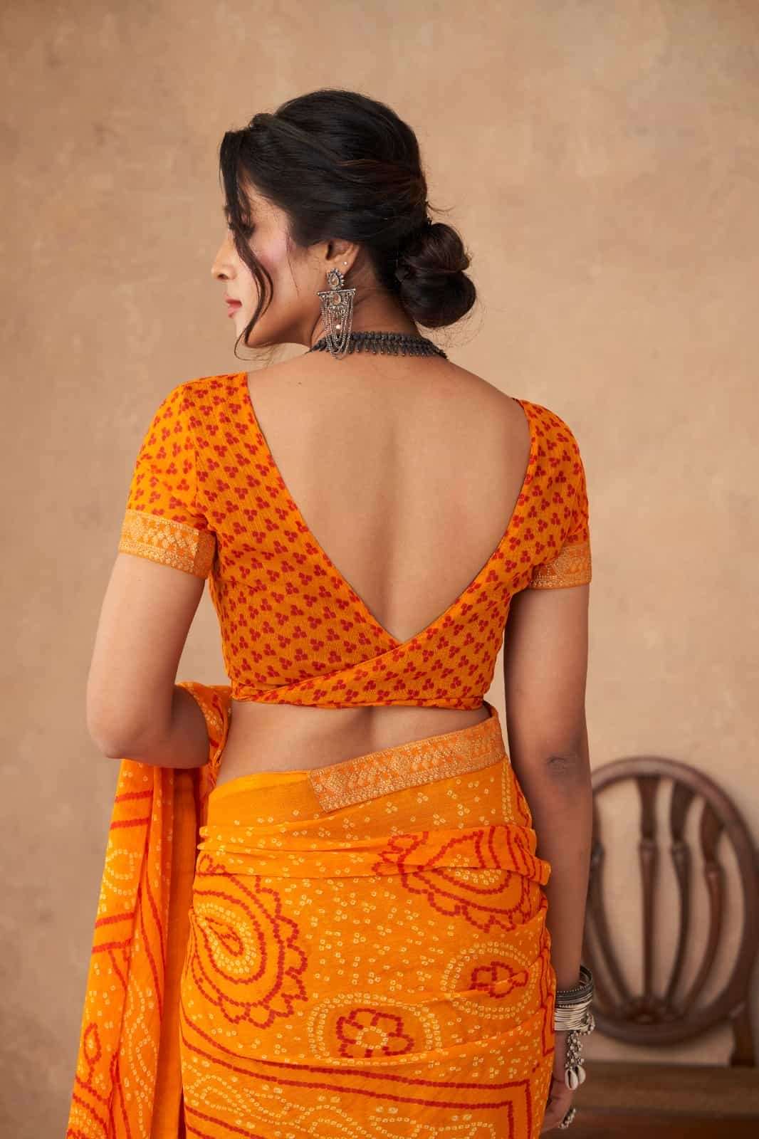 Ruchi Saree Simayaa Vol 18 Chiffon Bandhani Saree
