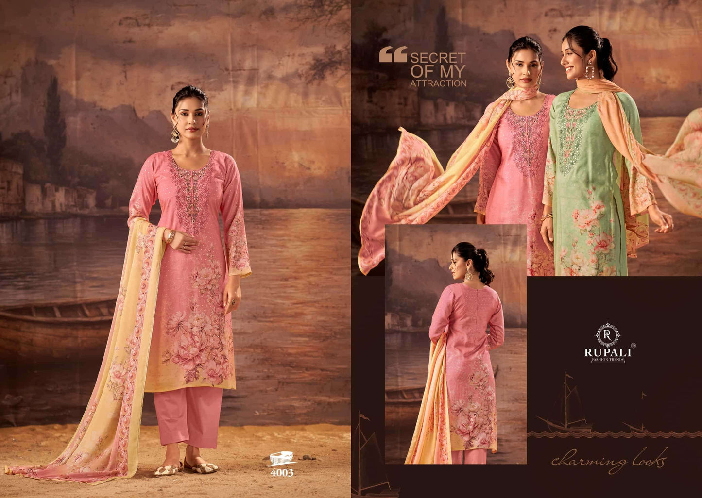 Rupali Fashion Noor Dress Material Wholesale Catalogue - Amrah Wholesale
