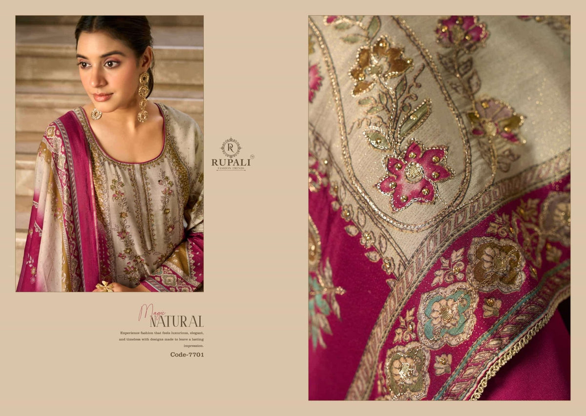 Rupali Fashion The Summer Princess Vol 5 Premium Viscose Muslin Dress Material - Amrah Wholesale