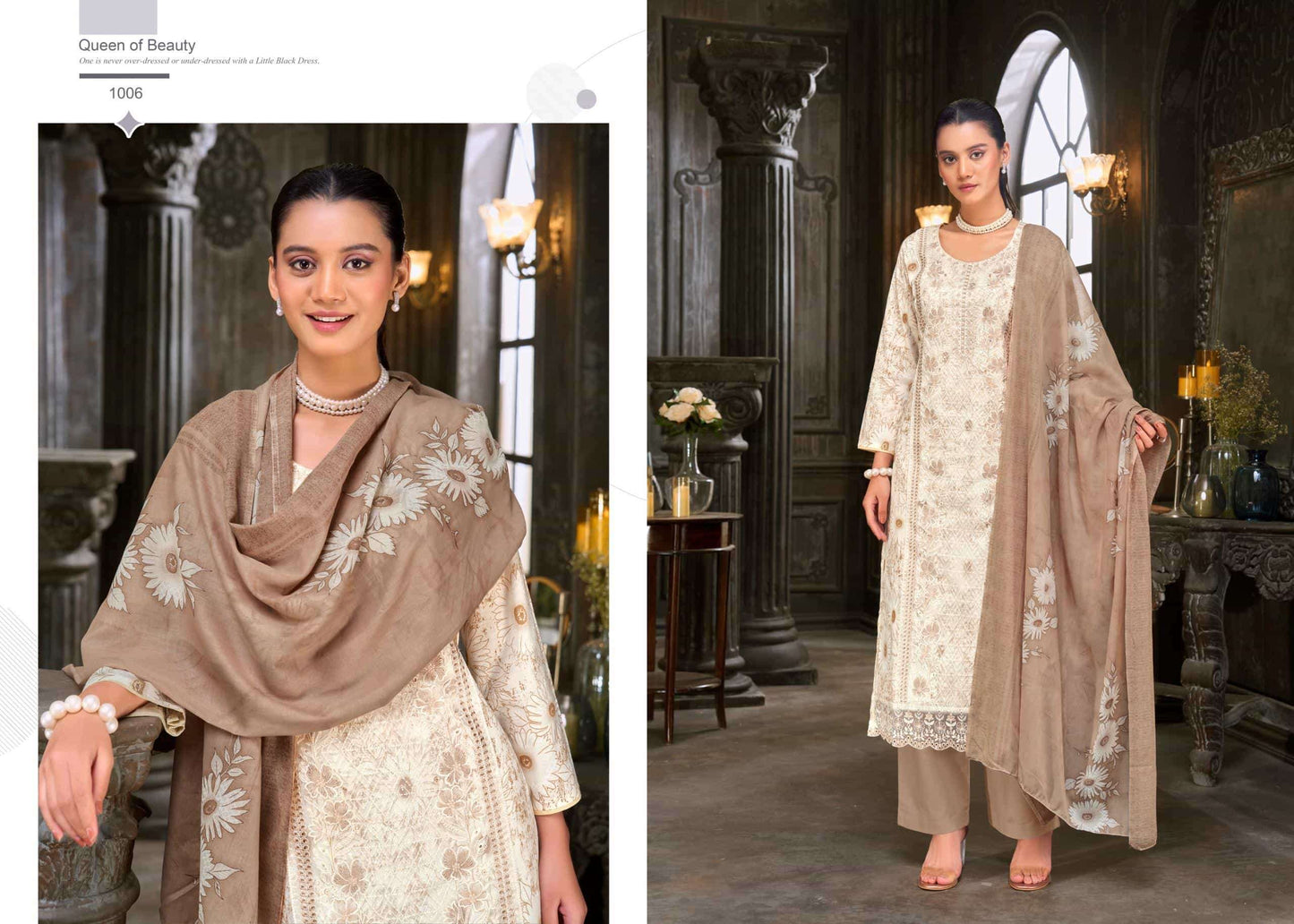 Salvi Fashion Swarovski Pure Lawn Embroidered Dress Material - Amrah Wholesale