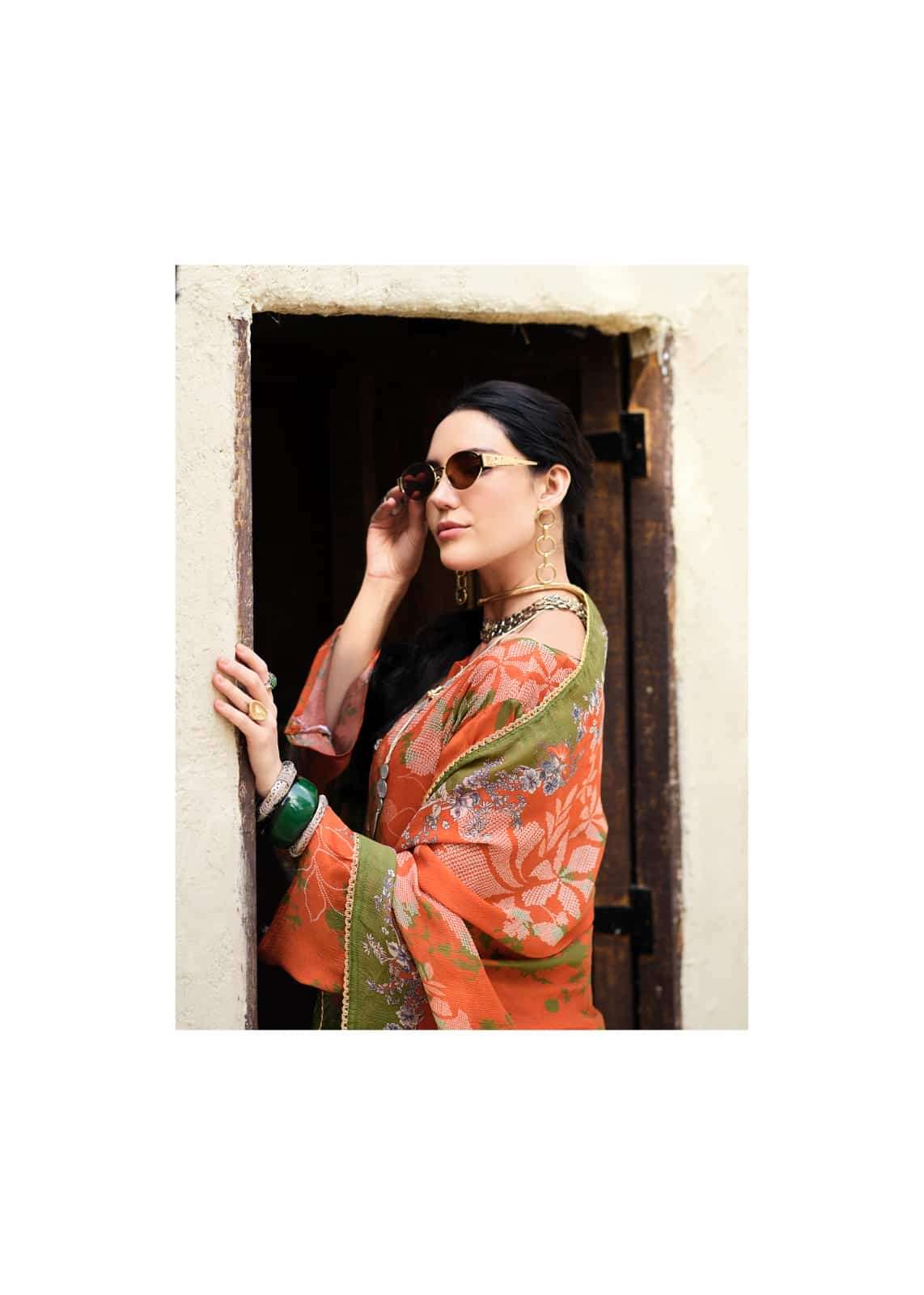 Sanaz Rang Rhapsody Viscose Chinon Dress Material - Amrah Wholesale