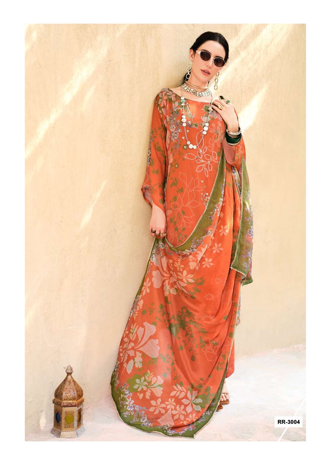 Sanaz Rang Rhapsody Viscose Chinon Dress Material - Amrah Wholesale