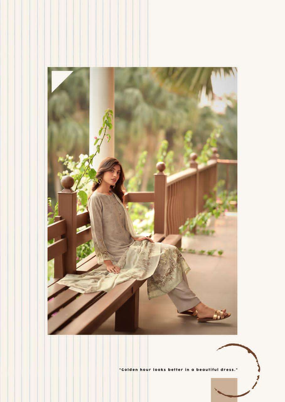 Sanna Fashion Safira Pure Hanp Linen Digital Print Dress Material - Amrah Wholesale