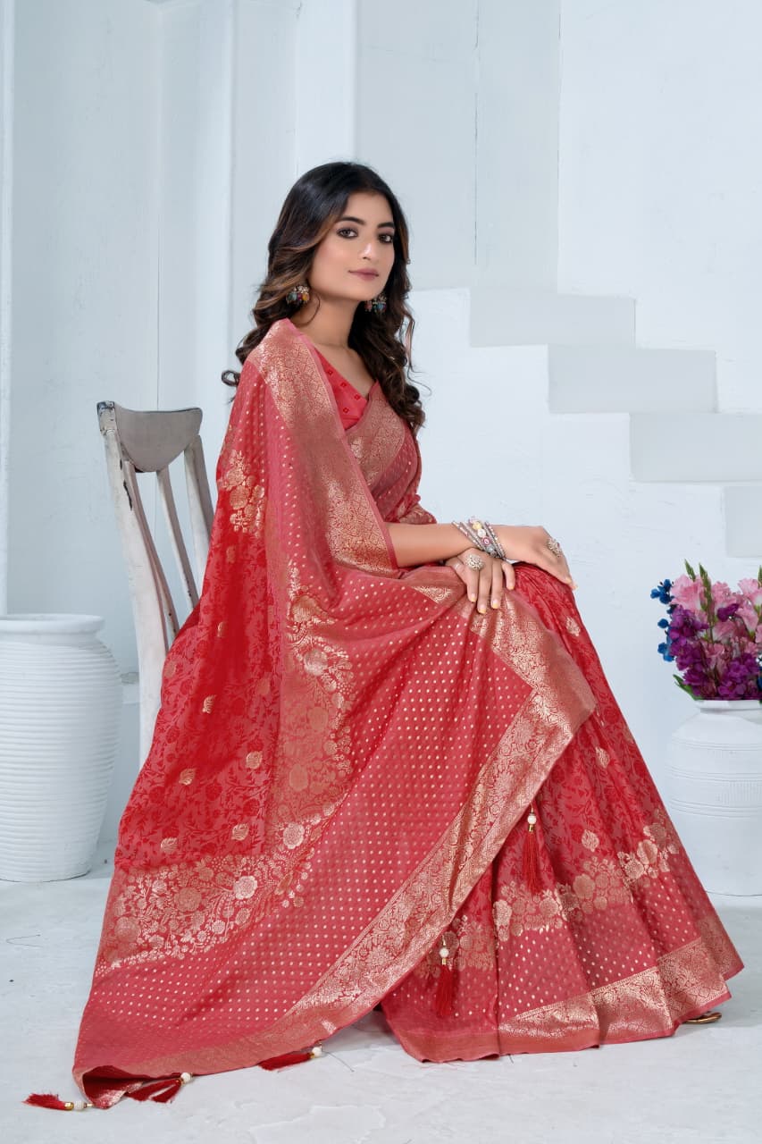 Sf Silk Vol 9 Banarasi Silk Jacquard Saree