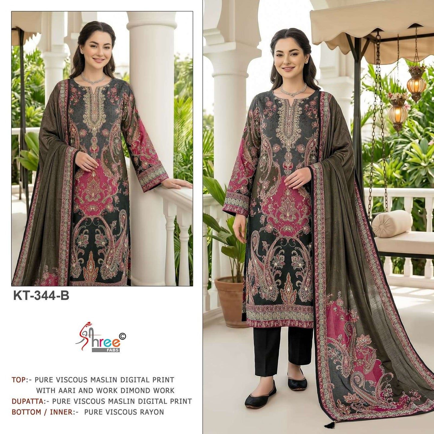 Shree Fab KT-344 Pakistani Suit Wholesale Catalogue